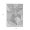 Gray Silver And Graphite Geometric Washable Indoor Outdoor Area Rug - 3 of 4