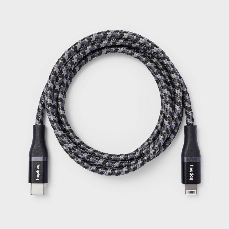 4&#39; Lightning to USB-C Braided Cable - heyday&#8482; Black, 4 of 5