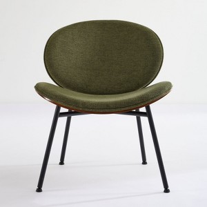 FONTOI Shell Chair with Comfortable Backrest, Oversized Single Side Chair for Bedroom Living Room, Green, 26.8"*29.9"*26" - 1 of 4