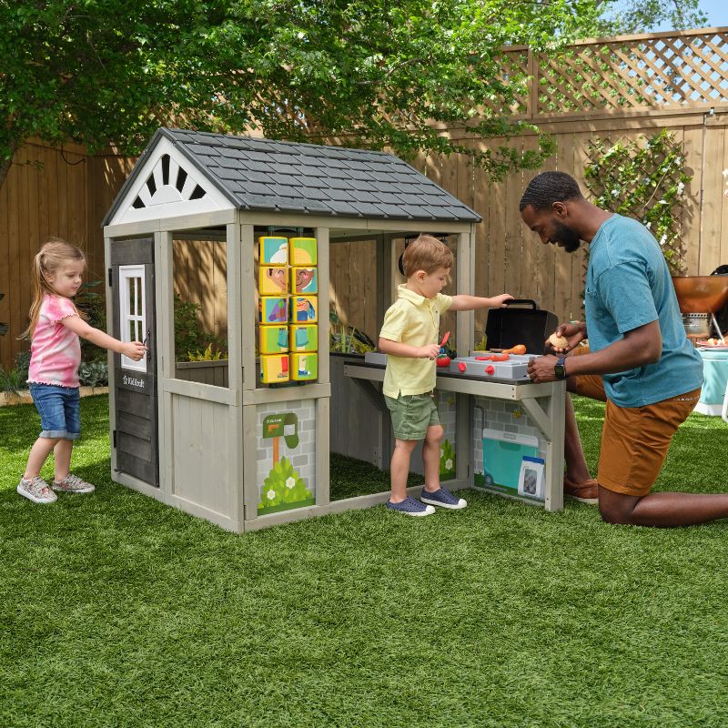KidKraft Patio Party Wooden Outdoor Playhouse with Spinner Block Puzzle - 14pc, 3 of 12