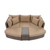 Whisen 6-Piece Outdoor Patio Furniture Set, Round PE Wicker Rattan Conversation Sofa with Detachable Seating and Coffee Table - 4 of 4