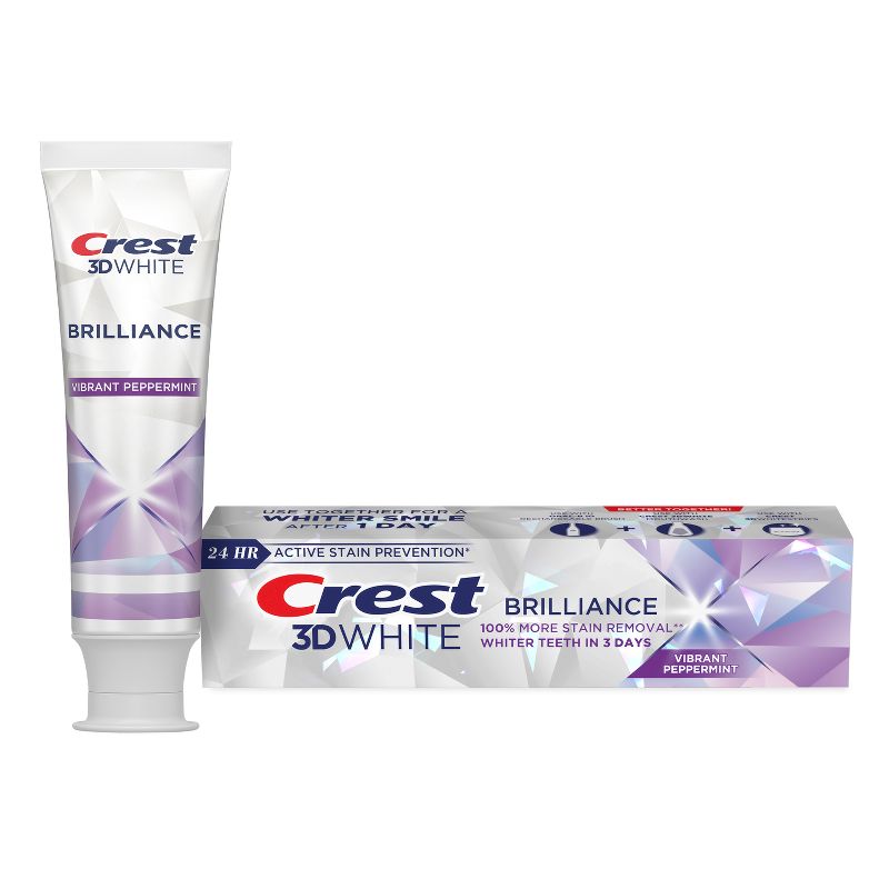 Crest 3D White Brilliance Vibrant Toothpaste - Peppermint - 2.4oz, 1 of 12