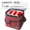 Tirrinia Large Lunch Bag for Women Men, 10.5L Insulated Leakproof Thermal Reusable Lunch Cooler Tote Bag with Front Pockets - 2 of 4