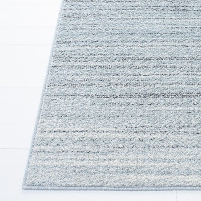 Adirondack Grey and Light Grey Synthetic Runner Rug