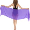 LA LEELA Short Beachwear Sarong Coverups for Women Summer Beach Sarong Swimsuit Wraps Skirt Chiffon Bikini Swim Cover Ups One Size Purple, Solid - image 4 of 4