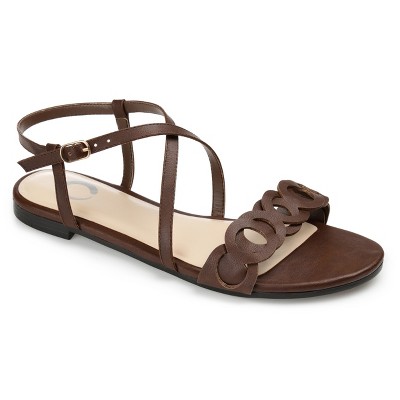Journee Collection Womens Jalia Multi Strap Flat Sandals