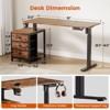 WOWLIVE 47-55'' Electric Standing Desk with 3 Drawers, Height Adjustable Gaming Desk with Cup Holder, Storage Computer Desk for Home Office - 3 of 4