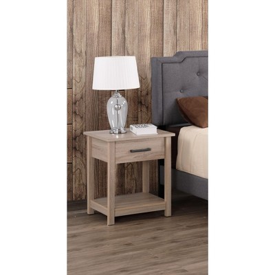 NicBex Wood Nightstand with Drawer,Bedside Tables with Lower Shelf for Bedroom,Living Room