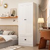 FUFU&GAGA White Entryway  Cabinet Storage  Closet Clothing Organizer - 2 of 4