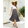 Maternity Dress High Waist Maternity Patchwork Long Skirt - 3 of 4