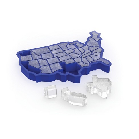 True Zoo U Ice Of A, Bpa-free Silicone Ice Cube Tray, Usa Ice Mold, Novelty  Ice July 4th Party Supplies, Dishwasher Safe, Blue, 38 Cubes : Target