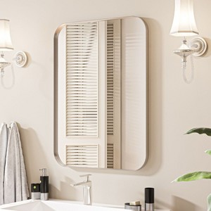 Wall-Mounted Mirror Rectangle Bathroom Vanity Mirrors Framed Mirrors Aluminum Framed Bathroom Mirror - 1 of 4