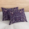 Sweet Jojo Designs Queen Duvet Cover and Shams Set Boho Floral Wildflower Plum Purple and Teal 3pc - 3 of 4