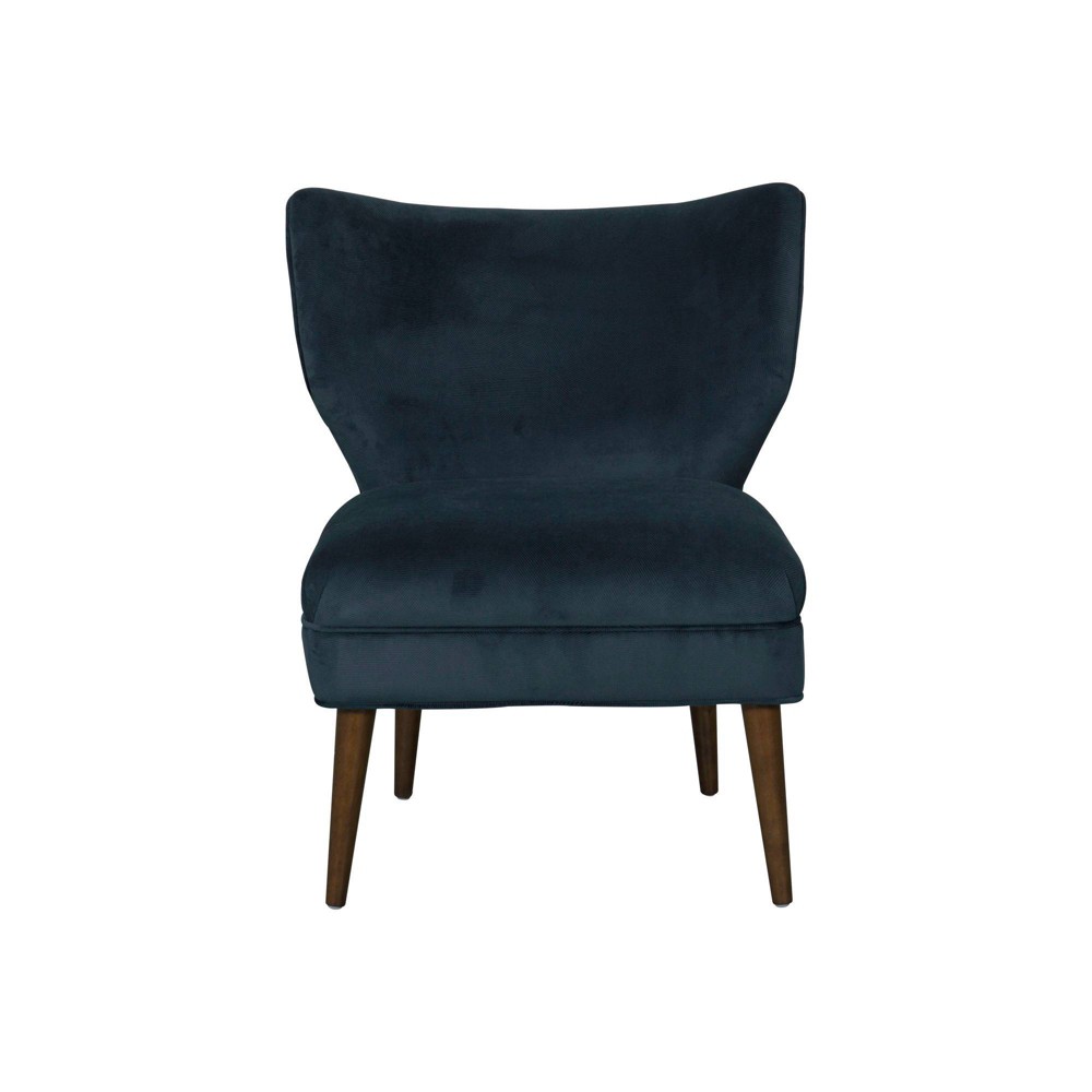 Wingback Accent Chair Textured Navy Velvet - HomePop was $269.99 now $202.49 (25.0% off)