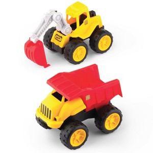 Kidoozie Big Tuffies Truck Set Ages 18 Months +, Construction Vehicles, Toddler, Tactile Engagement & Fine Motor Skills - 1 of 4