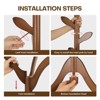 Bekrvio Freestanding Coat Rack With 8 Leaf Hooks, 3-Size Height Adjustable Clothes Hanger for Jacket/Hat - Entryway,Corner, Bedroom - 3 of 4