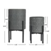 Storied Home Metal Planter on Stand, Set of 2, Grey - 3 of 4