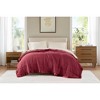 Soft Cozy Throw Blanket for All Seasons, Lightweight 100% Polyester Microfiber Bed Blanket, Burgundy, King - 2 of 4