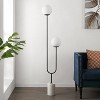 Leif Iron & Marble Floor Lamp - Black/White - Safavieh - 3 of 4