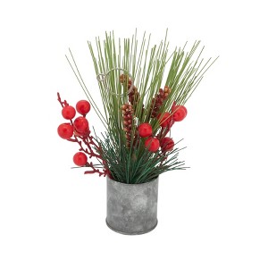 Saro Lifestyle Holiday Berry Name Card Holder (Set of 4), 6", Multicolored - 1 of 3