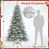 Yaheetech 4.5Ft/6Ft/7.5Ft Pre-Lit Snow Flocked Christmas Tree with Multicolor LED Lights - 3 of 4