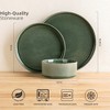 Itopfox Stoneware Dinnerware Set for 4, Round Reactive Glaze Ceramic Plates & Bowls, Scratch Resistant, Dishwasher & Microwave Safe, 12-Piece Set - 2 of 4