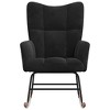 CLIHOME Modern Compact 30.7" Wide Velvet Rocking Chair,Ergonomic Rocker with Steel Frame & Rubber Wood Legs,Plush Accent Chair for Living Room - 2 of 4