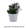 Unique Bargains Artificial Plants Morning Glory Hanging Basket Plastic 3.94"x3.94"x7.87" 1 Pcs - 3 of 4