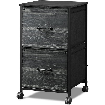 GALAXHERO  2 Drawer Mobile File Cabinet, Rolling Printer Stand, Fabric Vertical Filing Cabinet fits A4 or Letter Size for Home Office