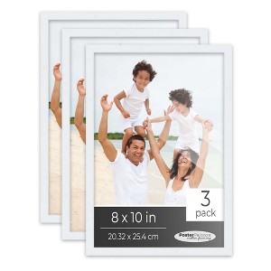 PosterPalooza | Pack of 3 Matte White Picture Frames | Solid Wood | UV-Resistant Acrylic | Easy Gallery Wall - 1 of 4