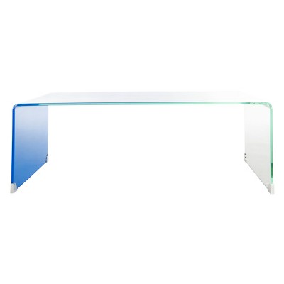 Crysta Ombre Glass Coffee Table Blue - Safavieh