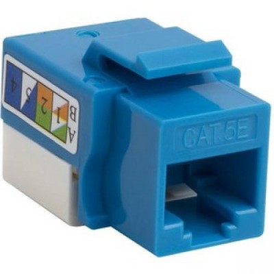 4XEM Cat5e RJ45 Keystone Jack UTP 110-Type (Blue) - Blue - 1 x RJ-45 Port(s)