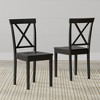 Glenwillow Home 48" Wood Dining Table + X-Back Dining Chairs Dining Set (3-Piece or 5-Piece Set) - 3 of 4