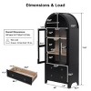 71" Tall Modern Arched Pantry Cabinet With 2 Large Drawers and Doors,Adjustable Shelves,Farmhouse MDF Kitchen Pantry Storage Cabinet-Coolbibila - 4 of 4