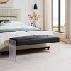 VECELO Modern Soft PU Leather Storage Bench, Ottoman 44" Shoestool with 6.1" Deep Storage Space for Living Room or Bedroom, Easy to Clean, Black - 4 of 4