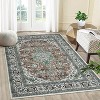 Area Rug Machine Washable Rug Non Slip Non Shedding Indoor Carpet Vintage Medallion Low Pile Foldable Rug for Bedroom Living Room Kids Room - 3 of 4