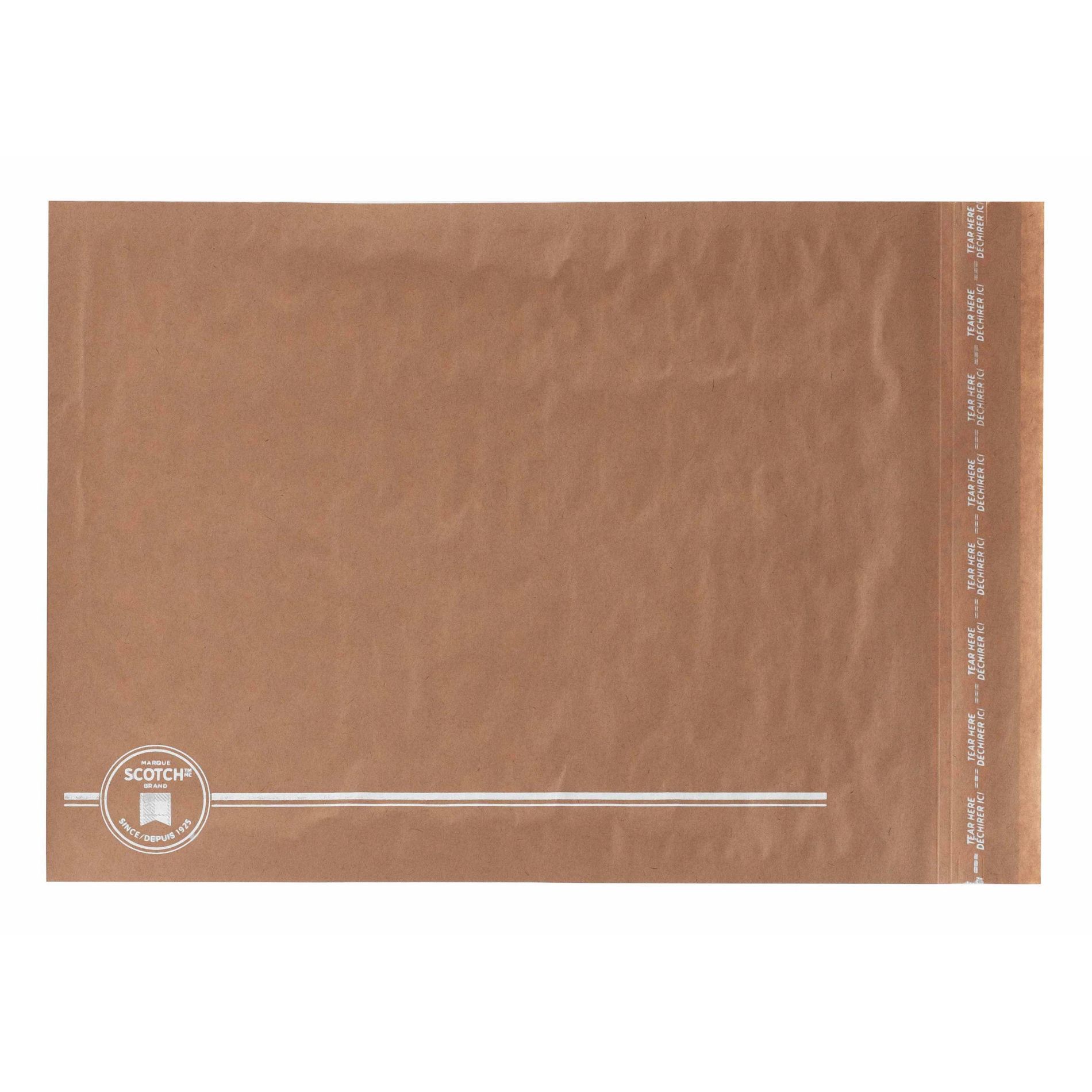 Scotch 5.5"x9"Curbside Recyclable Mailer Size 0 Brown: Self-Adhesive Padded Shipping Envelopes, Single Pack