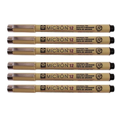 Sakura Pigma Micron Pen  Fineliner Black Ink 6/Pack (SAKXSDK1249-6)