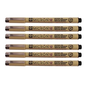 Sakura Pigma Micron Pen  Fineliner Black Ink 6/Pack (SAKXSDK1249-6) - 1 of 4