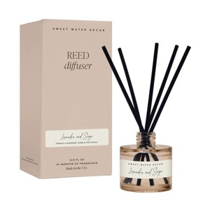 Sweet Water Decor Lavender and Sage Tinted Glass Reed Diffuser - 3.5oz - 1 of 3