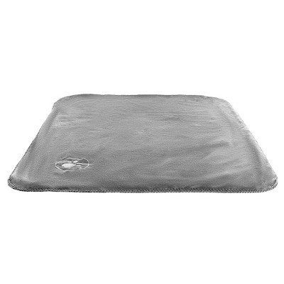 Gray Waterproof Medium Pet Throw Blanket with Faux Shearling