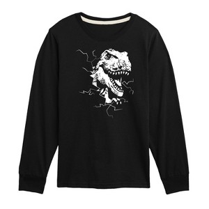 Boys' - Instant Message - Dinosaur Long Sleeve Graphic T-Shirt - 1 of 4