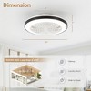 Airsurfer 19-inch 5-Blade Modern Smart RGB Flush Mount Ceiling Fan with Dimmable Light - 3 of 4