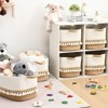 Aoibox Large Boho Cotton Rope Storage Baskets with Heavy Tassels for Shelves Organizing Toys Clothes 2 Pack Woven Bins - 4 of 4
