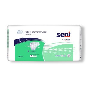 Seni Super Plus Adult Incontinence Brief Regular Heavy Absorbency Breathable / Overnight, S-RE25-BP1, Severe - 1 of 4