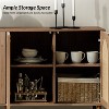 Lenz 63 Wide Modern Rattan Design Sideboard with 2 Adjustable Shelves|ART OF LIVING DESIGNS - 3 of 4