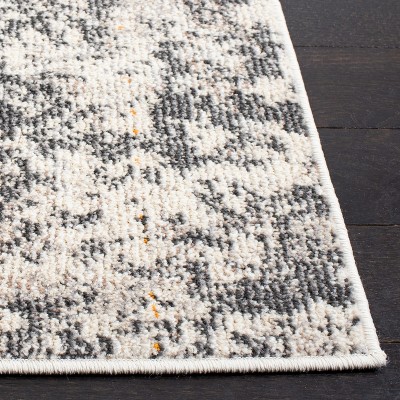 Elegant Grey/Ivory Synthetic 10' x 14' Easy-Care Area Rug
