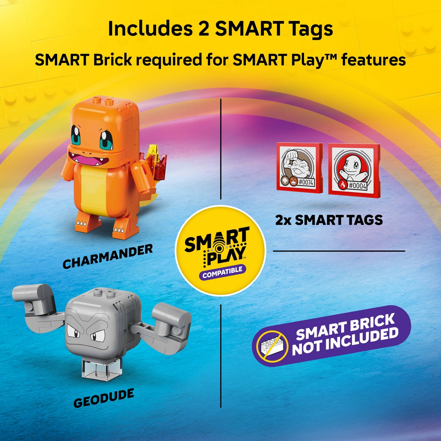 Детский конструктор LEGO Pokémon Smart Play: Charmander and Geodude's Cavern Clash 72157 — фото 4