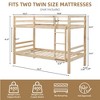 Dsvimoy Bed Bunk Bed Stylish Solid Wood Design with Safety Guardrails for Kids Room
, Off-White, 79"*17"*5.5" - 3 of 4