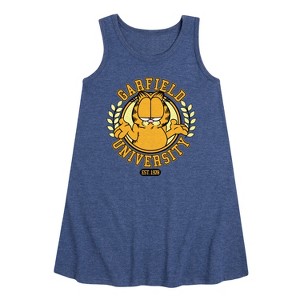 - Garfield - University Graphic Sleeveless Aline Dress - 1 of 4